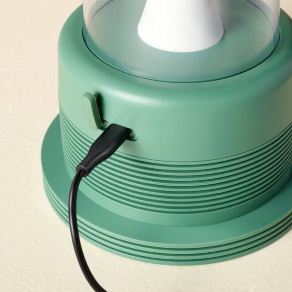 Open Box - Portable LED Table Lantern with Bluetooth Speaker  Green - Picture 4 of 4